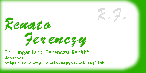 renato ferenczy business card