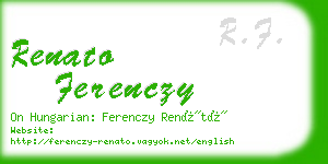 renato ferenczy business card